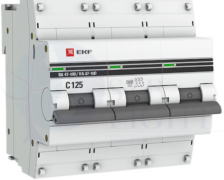 Автоматический выключатель 3P 32А (C) 10kA ВА 47-100 PROxima EKF mcb47100-3-32C-pro