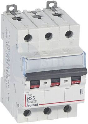 Автомат 3P 25А DX3 (10 кА, B) Legrand 407563
