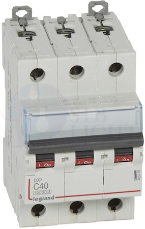 Автомат 3P 40А DX3 (16 кА, C) Legrand 409258