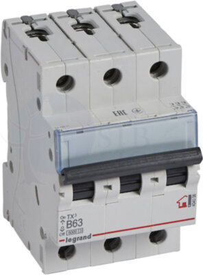 Автомат 3P 63А TX3 (10 кА, B) Legrand 404006