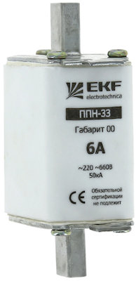 Плавкая вставка ППН-33 160/125А габарит 00 PROxima EKF fus-33/160/125