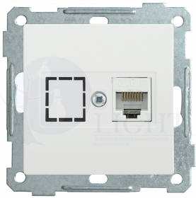 Розетка компьютерная РК11-1-Б RJ45 Cat6 BOLERO белый IEK