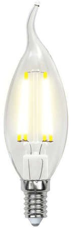Лампа светодиодная LED 6вт 200-250В свеча на ветру прозрачное 500Лм Е14 3000К Uniel Sky филамент Uniel UL-00000200