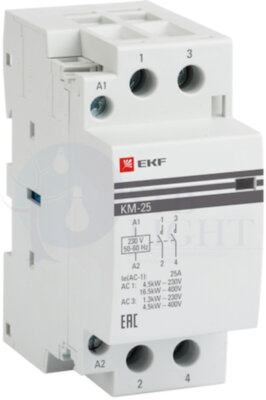 Контактор мод. КМ 25А 2NО (2 мод.) EKF km-2-25-20