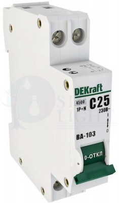 Автомат 1P+N 6А ВА-103 (6 кА, C) DEKraft 12180DEK