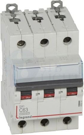 Автомат 3P 63А DX3 (16 кА, C) Legrand 409260