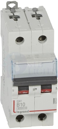 Автомат 2P 10А DX3 (10 кА, B) Legrand 407507