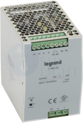 1-фазный Импульсный источник питания 24В 480Вт 20A Legrand 146625