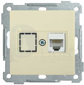 Розетка компьютерная РК11-1-Б RJ45 Cat6 BOLERO кремовый IEK