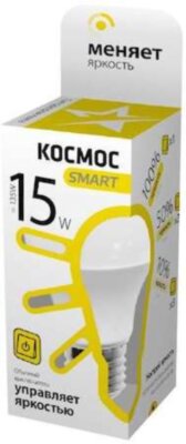 Лампа светодиодная LED A60 15Вт грушевидная 220В E27 3000К 3 уровня яркости Smart КОСМОС LksmLEDSD15wA60E2730 КОСМОС LksmLEDSD15wA60E2730