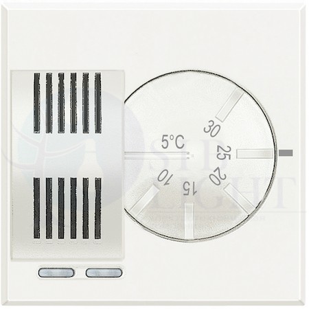 BT Axolute White Термостат комнатный НО/НЗ контакт 2А 2 мод BTicino HD4441
