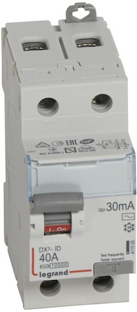 Выключатель дифференциального тока 2P 40А 0.03А DX3 (тип AC) Legrand 411505