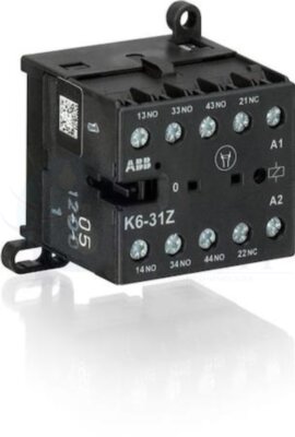 K-6-31-Z Миниконтактор вспом. 3A 3НО+1НЗ доп.конт. катушка 24V AC ABB GJH1211001R0311