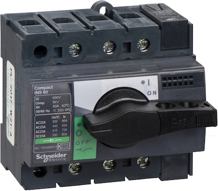 выключатель-разъеденитель INS80 3П Schneider Electric 28904