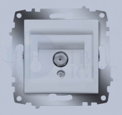 Розетка телевизионная Cosmo (SAT, под рамку, с/у, алюминий) ABB 619-011000-180