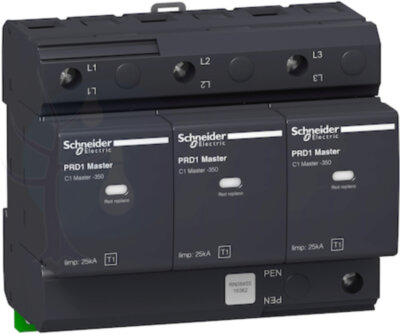 PRD1 MASTER ОПН 3-ПОЛЮСНЫЙ КЛАСС 1 СО СМЕННЫМИ КАРТРИДЖАМИ Schneider Electric 16362