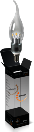 Лампа Gauss LED Candle Tailed Crystal clear 5W E27 2700K диммируемая 1/10/100