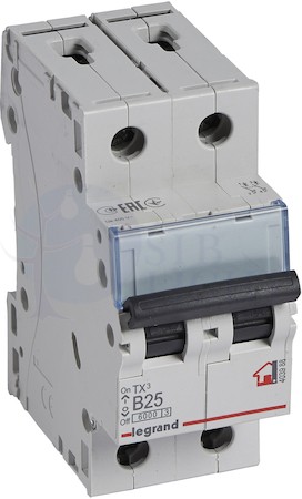 Автомат 2P 25А TX3 (10 кА, B) Legrand 403988