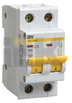 Авт. выкл. ВА47-29М 2P 25A 4,5кА х-ка C ИЭК