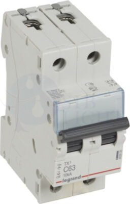 Автомат 2P 63А TX3 (10 кА, C) Legrand 403936