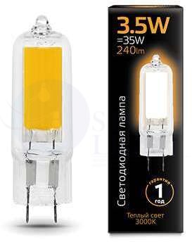 Лампа LED G4 AC220-240V 3.5W 3000K Glass 1/10/200 Gauss 107807103