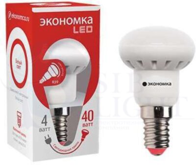 Лампа светодиодная R39 рефлектор 4Вт 260Лм 230В 4500К E14 ЭКОНОМКА Eco_LED4wR39E1445