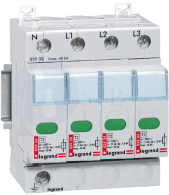 Legrand Ограничитель перенапряжения 4P 400V 40kA Legrand 003933