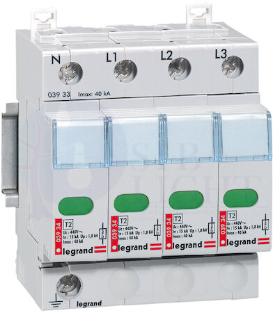 Legrand Ограничитель перенапряжения 4P 400V 40kA Legrand 003933