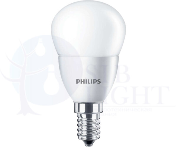 Светодиодная лампа Philips E14 5.5W = 60W холодный белый свет Essential арт. 929001960307