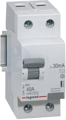 Выключатель дифференциального тока 2P 40А 0.03А RX3 (тип AC) Legrand 402025