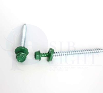 Саморез кровельный со сверлом 4.8х51 RAL-6002 (зел.) (уп.200шт) контейнер БМ 1010617 БАЛТИЙСКИЕ МЕТИЗЫ 1010617