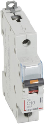 Автомат 1P 10А DX3 (25 кА, C) Legrand 409754