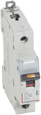 Автомат 1P 10А DX3 (25 кА, C) Legrand 409754