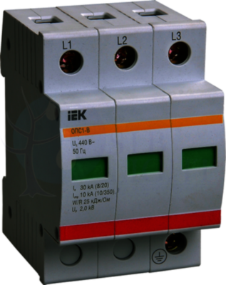 Огр-ль имп перенапр ОПС1-B 3Р In=30kA =400B Im=60kA ИЭК IEK MOP20-3-B