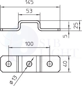 Крепежная скоба для соединительных реек 125x25x40x4 OBO Bettermann 1124751