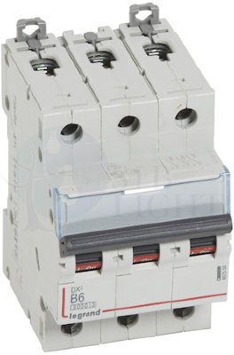 Автомат 3P 6А DX3 (10 кА, B) Legrand 407558
