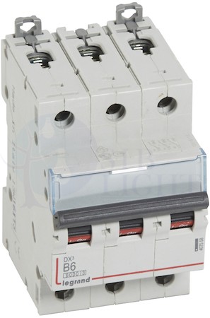Автомат 3P 6А DX3 (10 кА, B) Legrand 407558