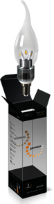 Лампа Gauss LED Candle Tailed Crystal clear dim 5W E14 2700K диммируемая