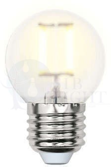 Лампа светодиодная LED 6вт 200-250В шар матовое 500Лм Е27 3000К Uniel Sky филамент Uniel UL-00000302