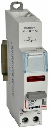 CX3 Выключатель кноп.фикс. 1НЗ кр.индик. 110/400В Legrand 412915