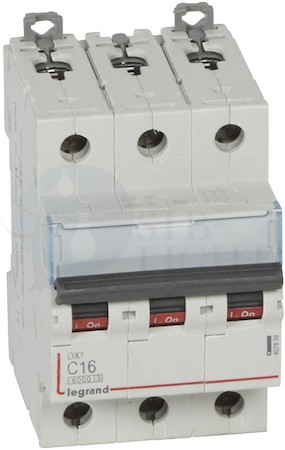 Автомат 3P 16А DX3 (10 кА, C) Legrand 407859