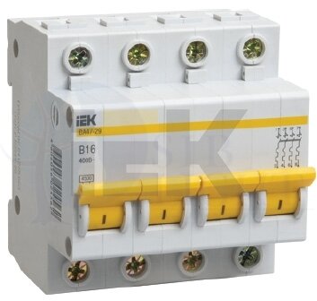 Авт. выкл. ВА47-29М 4P 25A 4,5кА х-ка C ИЭК