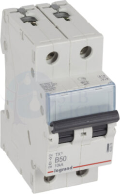 Авт.выкл.TX3 B50A 2П 6000/10kA Legrand 403879