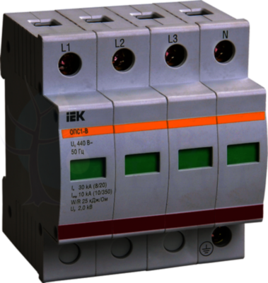 Огр-ль имп перенапр ОПС1-B 4Р In=30kA =400B Im=60kA ИЭК IEK MOP20-4-B