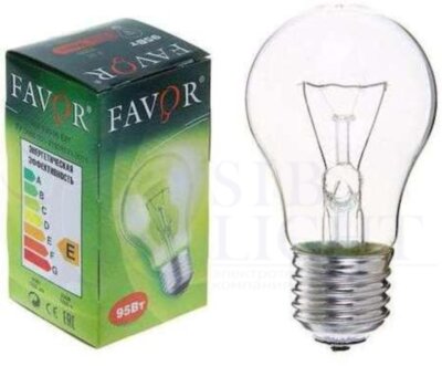 Лампа накаливания Б 230-95 95Вт E27 230В инд. ал. (100) Favor 5101503 Favor 5101503