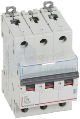 Автомат 3P 6А DX3 (10 кА, D) Legrand 408085