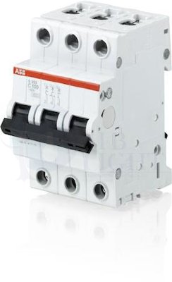 Автомат 3P 100А S200 (6 кА, C) ABB 2CDS253001R0824