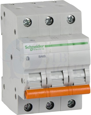 Автомат 3P 20А Домовой (4.5 кА, C) Schneider Electric 11224