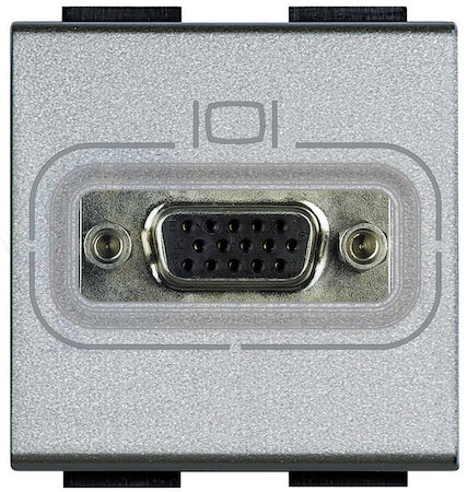 LivingLight Разъем HD15, цвет алюминий BTicino NT4282