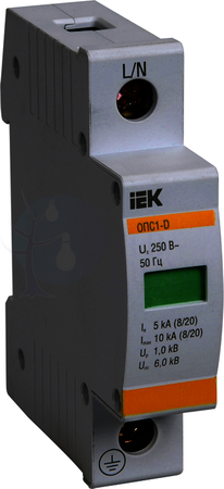 Огр-ль имп перенапр ОПС1-C 1Р In=20kA =400B Im=40kA ИЭК IEK MOP20-1-C